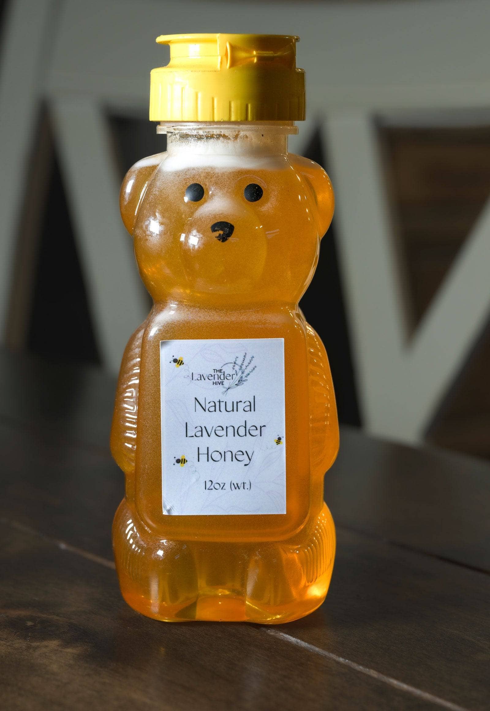 The Lavender Hive 12oz Natural Lavender Honey Bear Bottle