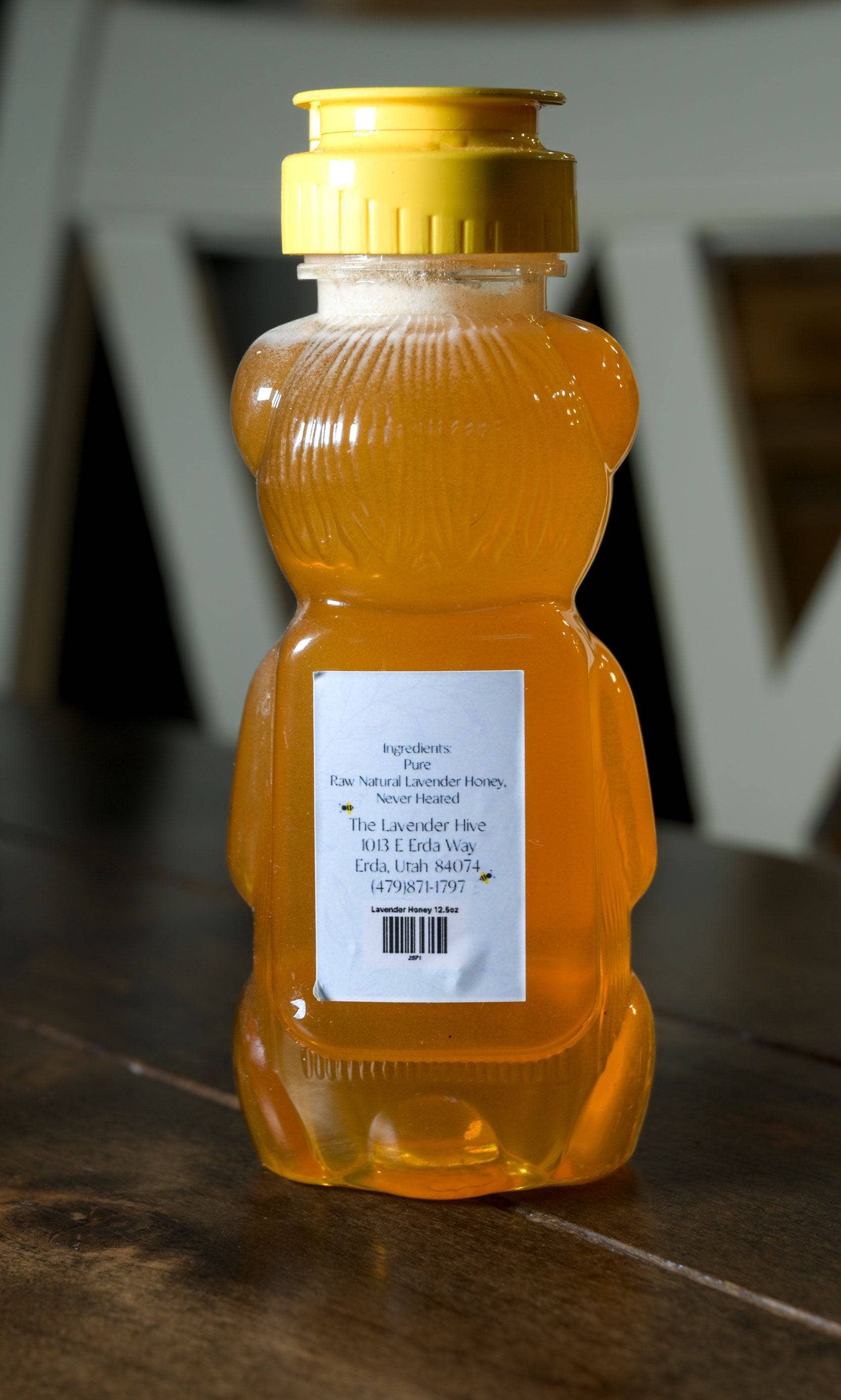 The Lavender Hive 12oz Natural Lavender Honey Bear Bottle